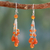 Carnelian waterfall earrings, 'Fiery Cascade' - Carnelian Earrings (image 2) thumbail