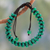 Onyx Shambhala-style bracelet, 'Tranquil Meadow' - Green Onyx Shambhala-style Bracelet Crafted by Hand (image 2a) thumbail