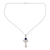 Collar colgante de perlas cultivadas y lapislázuli, 'Azure Crown' - Collar artesanal de perlas y lapislázuli