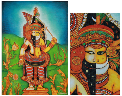'Muthappan' - Kerala Style Painting of Muthappan