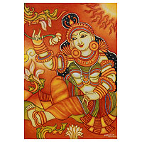 Orange or Yellow Paintings from India