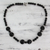 Onyx-Strang-Halskette - Moderne Halskette aus schwarzem Onyx