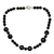 Onyx-Strang-Halskette - Moderne Halskette aus schwarzem Onyx