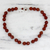 Carnelian strand necklace, 'Passion's Glow' - Modern Carnelian Necklace thumbail