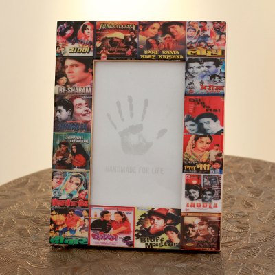 Wood photo frame, 'Bollywood Magic' (4x6) - Handcrafted Wood Phto Frame from India (4x6)