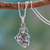 Blue topaz pendant necklace, 'Twirling' - Blue Topaz and Sterling Silver Necklace India Jewelry (image 2) thumbail