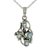 Blue topaz pendant necklace, 'Twirling' - Blue Topaz and Sterling Silver Necklace India Jewelry thumbail