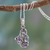 Amethyst pendant necklace, 'Twirling' - Amethyst and Sterling Silver Necklace India Jewelry (image 2) thumbail