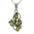 Peridot pendant necklace, 'Twirling' - Peridot and Sterling Silver Necklace India Jewelry thumbail