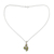 Peridot pendant necklace, 'Twirling' - Peridot and Sterling Silver Necklace India Jewelry (image 2b) thumbail