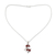 Garnet pendant necklace, 'Sonnet' - India Jewelry Garnet Pendant Necklace (image 2b) thumbail