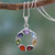 Multi-gemstone chakra necklace, 'Peace Within' - Multi-gemstone Necklace Chakra Jewelry from India thumbail