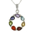 Multi-gemstone chakra necklace, 'Peace Within' - Multi-gemstone Necklace Chakra Jewelry from India thumbail