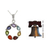 Multi-gemstone chakra necklace, 'Peace Within' - Multi-gemstone Necklace Chakra Jewelry from India (image 2j) thumbail