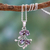 Amethyst pendant necklace, 'Sonnet' - India Amethyst Pendant Necklace (image 2) thumbail
