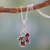 Garnet pendant necklace, 'Forbidden Fruit' - 1.5 Carat Garnet Pendant on Sterling Silver Necklace (image 2) thumbail