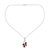 Garnet pendant necklace, 'Forbidden Fruit' - 1.5 Carat Garnet Pendant on Sterling Silver Necklace thumbail