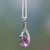 Amethyst pendant necklace, 'The One' - Artisan Crafted Amethyst and Sterling Silver Necklace (image 2) thumbail