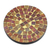 Glass coasters, 'Earth's Vanity' (set of 6) - Round Glass Tile Coasters Handcrafted in India (set of 6) (image 2b) thumbail
