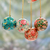 Papier mache ornaments, 'Christmas Joy' (set of 4) - India Handmade Papier Mache Christmas Ornaments (Set of 4)