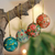 Papier mache ornaments, 'Christmas Joy' (set of 4) - India Handmade Papier Mache Christmas Ornaments (Set of 4)