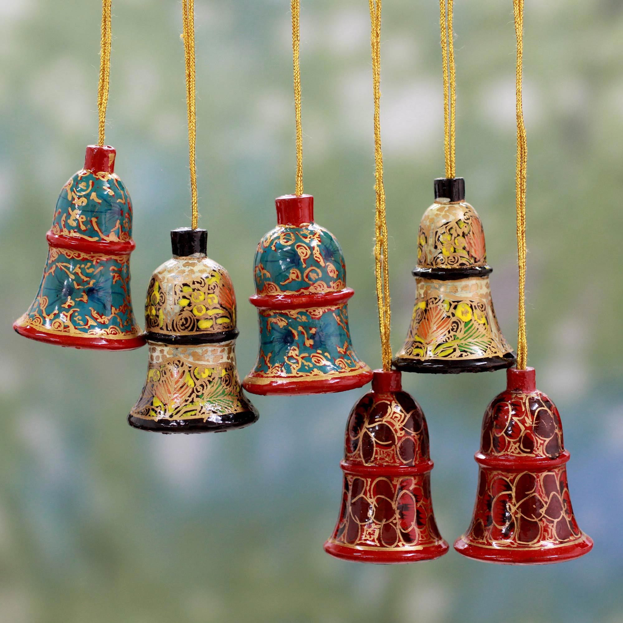 UNICEF Market Hand Painted Wooden Bells from India Song of Beauty