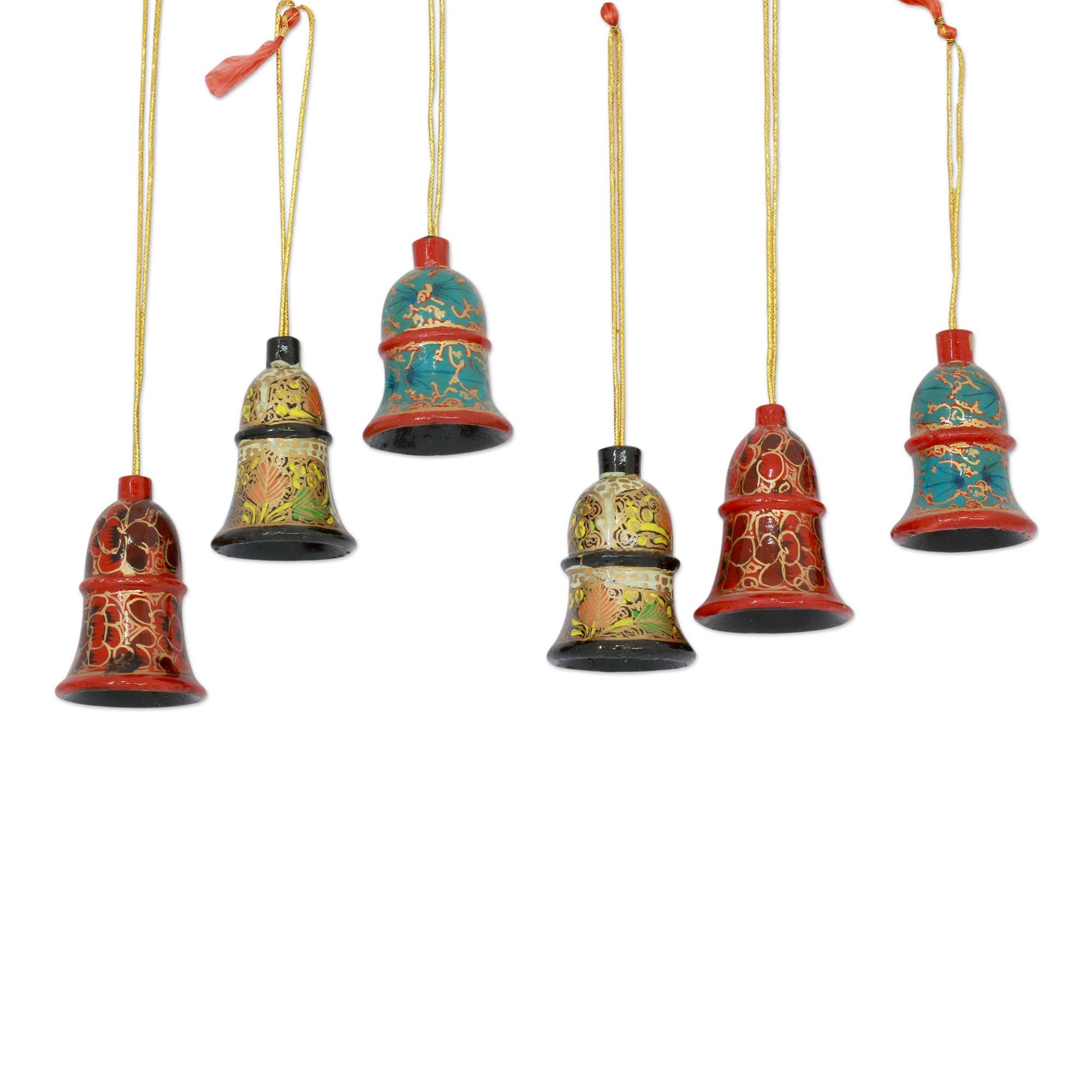 UNICEF Market Hand Painted Wooden Bells from India Song of Beauty