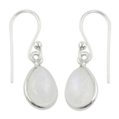 Artisan Crafted Rainbow Moonstone Earrings from India