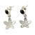 Garnet dangle earrings, 'Morning Star' - Garnet and Silver Dangle Earrings