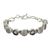Rose quartz and amethyst link bracelet, 'Spiritual Romance' - Sterling Silver Bracelet with Rose Quartz and Amethyst (image 2a) thumbail