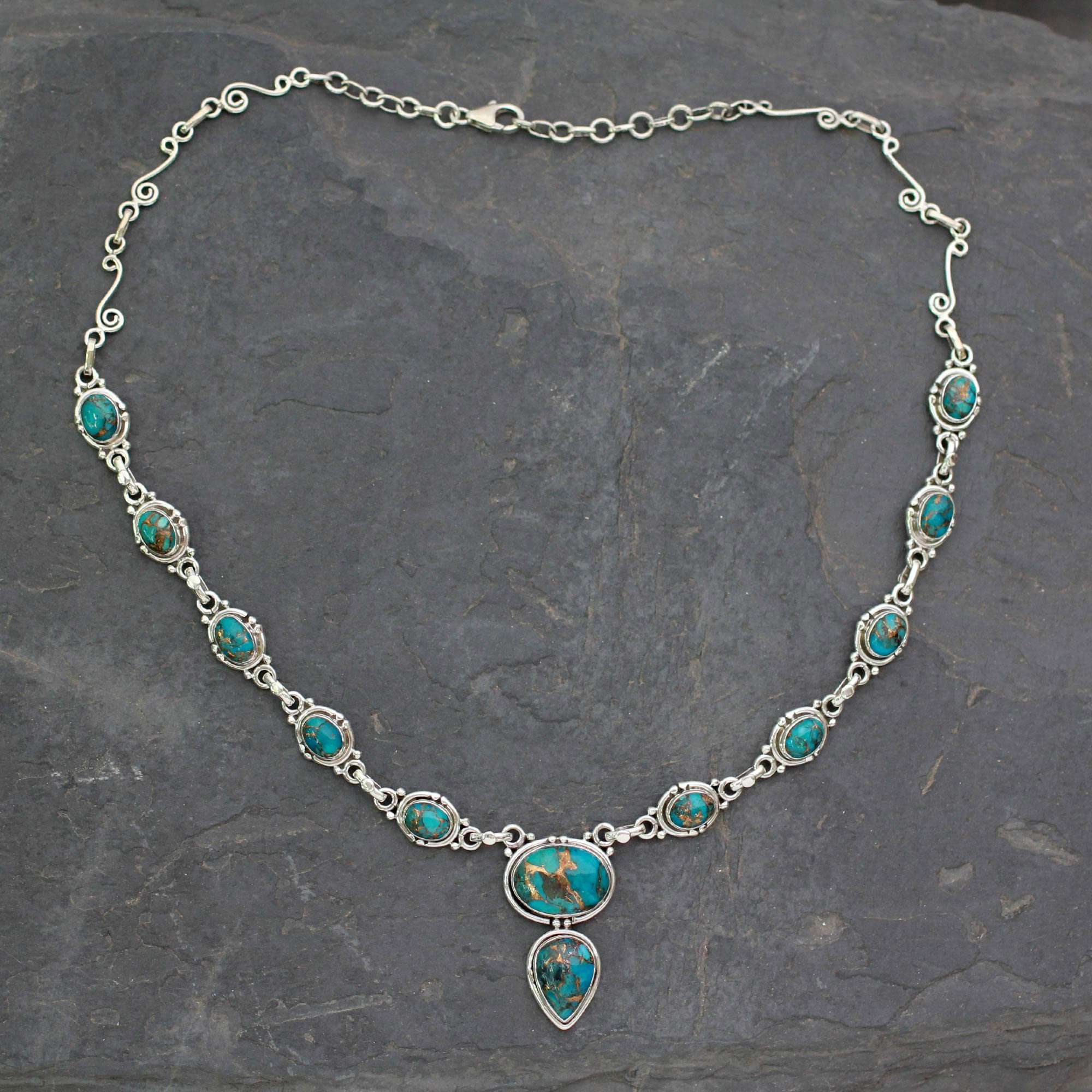 UNICEF Market | Handcrafted Turquoise Color and Sterling Silver ...