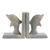 Soapstone bookends, 'Dancing Dolphins' (pair) - Hand Carved Soapstone Dolphin Bookends (Pair)