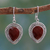 Jasper dangle earrings, 'Facets of Fire' - Faceted Red Jasper Dangle Earrings