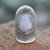 Rainbow moonstone cocktail ring, 'Jaipur Mist' - Sterling Silver Rainbow Moonstone Ring from India (image 2b) thumbail