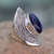 Lapis lazuli cocktail ring, 'Jaipur Blue' - Sterling Silver Lapis Lazuli Ring from India