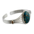 Sterling silver cuff bracelet, 'Blue Island' - Citrine and Composite Turquoise Silver Cuff Bracelet