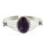 Sterling silver cuff bracelet, 'Violet Island' - Amethyst and Composite Turquoise Silver Cuff Bracelet (image 2a) thumbail