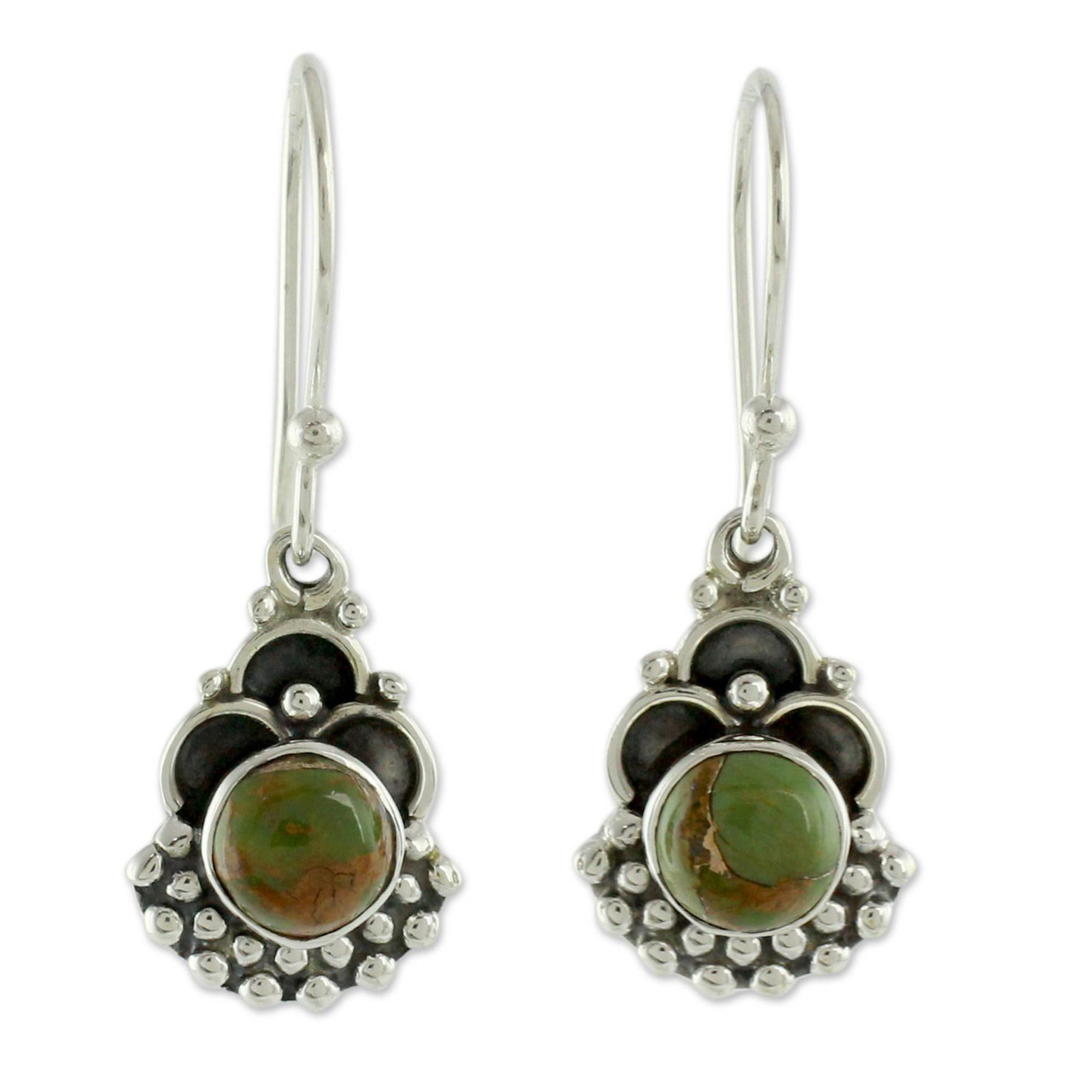 UNICEF Market | Sterling Silver Earrings Handcrafted with Green ...