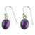 Amethyst dangle earrings, 'Luminous Lilac' - Silver and Amethyst Earrings Crafted in India (image 2a) thumbail