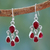 Sterling silver dangle earrings, 'Love Charm' - Handmade Sillimanite and Silver Chandelier Earrings (image 2) thumbail