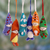 Wool ornaments, 'Babies in Snowsuits' (set of 6) - Fair Trade Christmas Ornaments from India (Set of 6) (image 2) thumbail