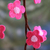 Wool Christmas tree garland, 'Hot Pink Blossoms' - Hot Pink Handmade Felt Holiday Garland thumbail