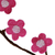 Wool Christmas tree garland, 'Hot Pink Blossoms' - Hot Pink Handmade Felt Holiday Garland (image 2b) thumbail