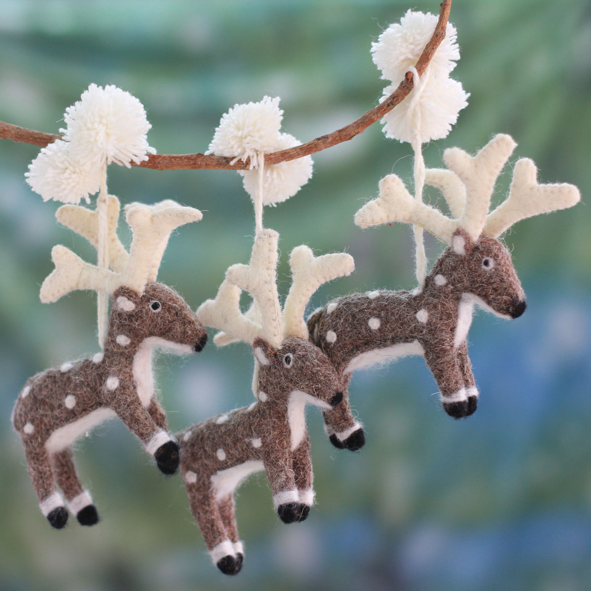 UNICEF Market | Handcrafted Reindeer Ornaments from India (Set of 3 ...