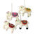 Wool ornaments, 'White Elephants' (set of 4) - Four Fair Trade White Elephant Ornaments Set (image 2a) thumbail