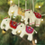 Wool ornaments, 'White Elephants' (set of 4) - Four Fair Trade White Elephant Ornaments Set (image 2b) thumbail