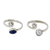 Cultured pearls and lapis lazuli toe rings, 'Perfection' (pair) - Pearl and Lapis Lazuli Sterling Silver Toe Rings (Pair) (image 2a) thumbail
