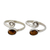 Tiger's eye toe rings, 'Insight' (pair) - Tiger's Eye Sterling Silver Toe Rings from India (Pair) thumbail