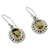 Citrine dangle earrings, 'Radiant Petals' - Citrine Dangle Earrings