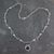 Collar con colgante de lapislázuli - Collar de Plata de Ley India y Lapislázuli